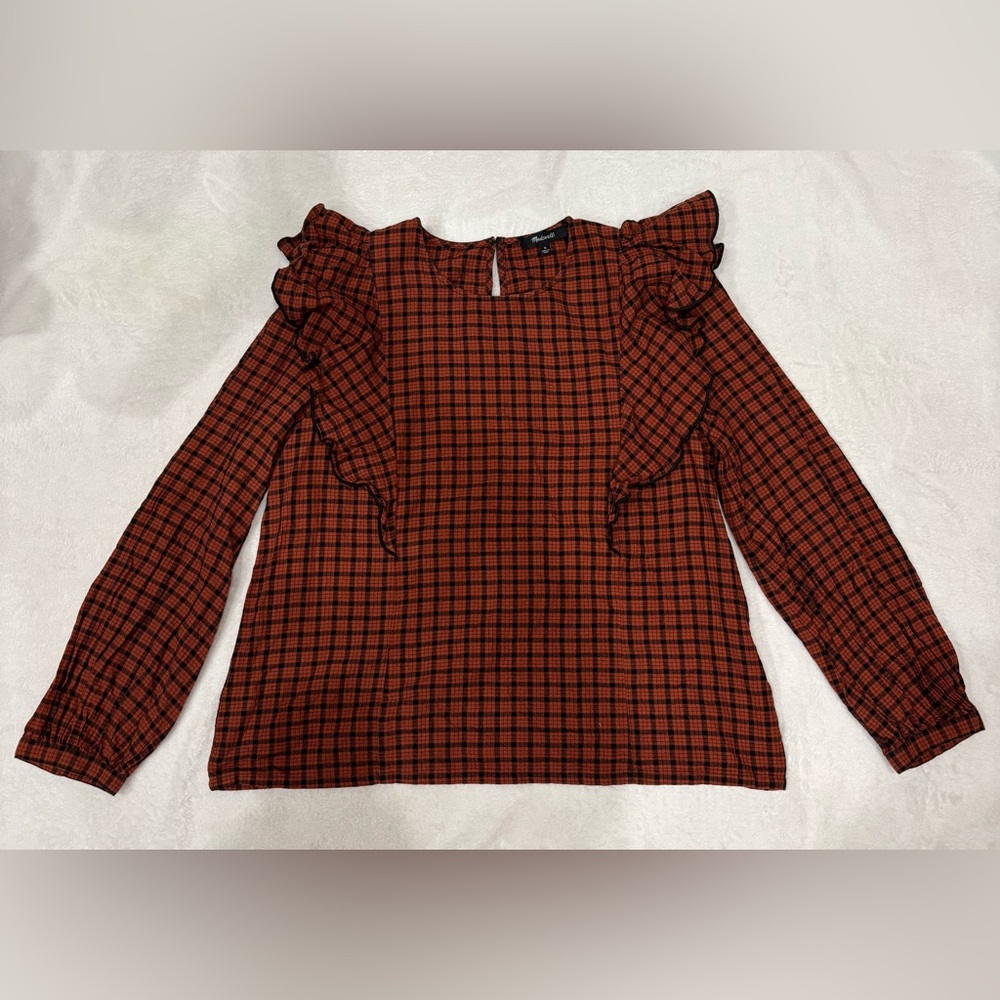 Madewell Long Sleeve Blouse With Ruffles